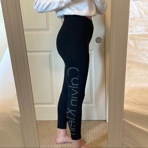 Calvin Klein black lettered leggings